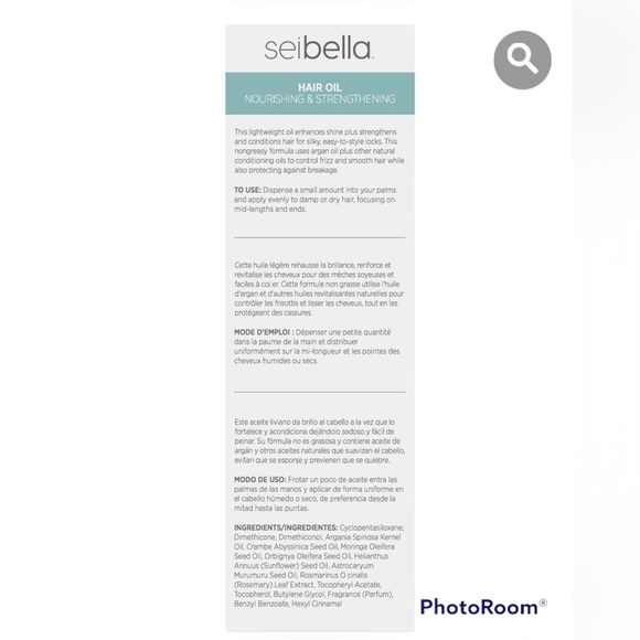 Sei Bella Luxury Hair Treatment Nourishing and Strengthing Hair Oil| 4 oz - Picture 2 of 5